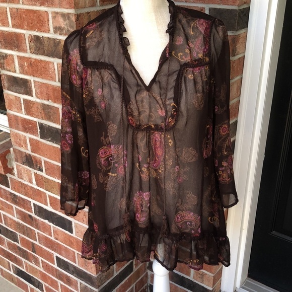 Maurices Boho Sheer Shirt‎ - Picture 1 of 10